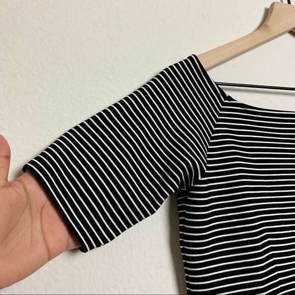Whistles Stripe Bardot Top Off Shoulder Size 12 - Picture 4 of 8